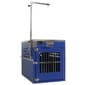 Solidpet蘇力 Solidpet蘇力 寵物籠 貓籠狗籠 鋁板固定飛機籠 無輪新款 四號 藍色   正面圖