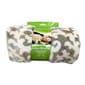 Miko Miko 柔軟毛毯 淺咖花式 100cm x 70cm   正面圖