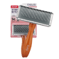 Petiy Petiy Beauty 用具嚴選 兩段結構木柄鋼絲梳毛刷 大碼  貓犬用 正面圖