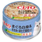 CIAO CIAO 貓罐頭 白身金槍魚片和扇貝 85g 85g  正面圖