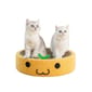HelloDOG HelloDOG 玩具嚴選 貓玩具 瓦楞紙貓窩 可愛大眼咪咀 橙色 1個 [約41cm x 10cm]   正面圖