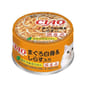 CIAO CIAO 貓罐頭 白身吞拿魚+白飯魚仔   正面圖