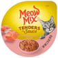 Meow Meow Mix 杯装濕糧 肉塊醬汁 三文魚+蟹 78g 78g  正面圖