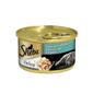 Sheba Sheba 日系貓罐頭 湯汁吞拿魚加白身魚 85g 湖水藍 85g  正面圖