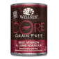 WELLNESS WELLNESS CORE 狗罐頭 無穀物狗罐頭 牛肉、鹿肉拼羊肉配方 12.5oz 5oz  正面圖