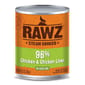 RAWZ RAWZ 狗罐頭 主食罐 全犬配方 雞肉及雞肝 354g 354g  正面圖