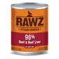 RAWZ RAWZ 狗罐頭 主食罐 全犬配方 牛肉及牛肝 354g 354g  正面圖